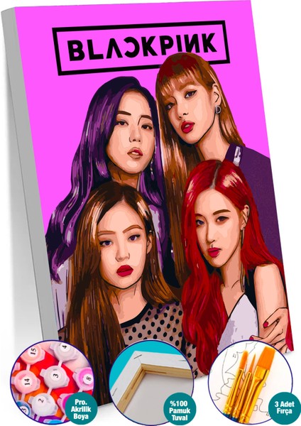 Black Pink Sayılarla Boyama Seti