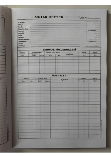 Sulama Kooperatifi Ortak Pay Defteri 600 Sayfa fiyatları