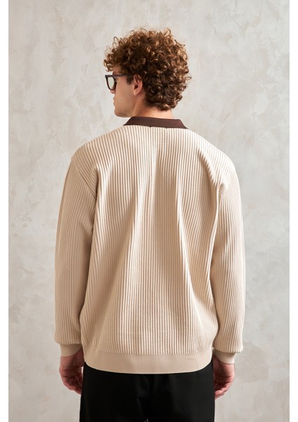 Erkek Polo Yaka Nopeli Oversize Triko Kazak indirimleri