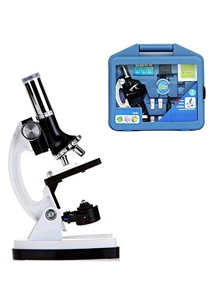 Mikroskop Taşınabilir Set 28 Parça Eğitim Mikroskop Kiti 300X 600X ve 1200X Çocuklara modelleri