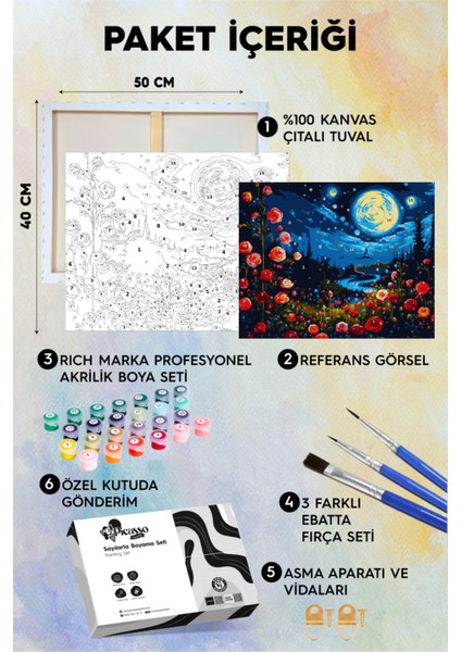 Gecenin Gülü Sayılarla Boyama Seti fiyatları