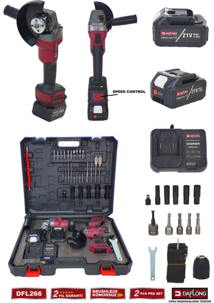 2'li Sanayi Seti 6 Kademeli Devirli TAŞLAMA+1600NM Somun Bijon Makinası DFL-266 fırsatları