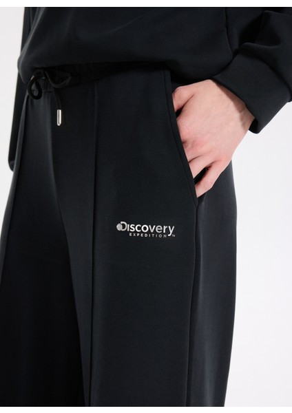 D5WL-EA3585 Siyah Relaxed Düz Kadın Eşofman Altı fırsatları