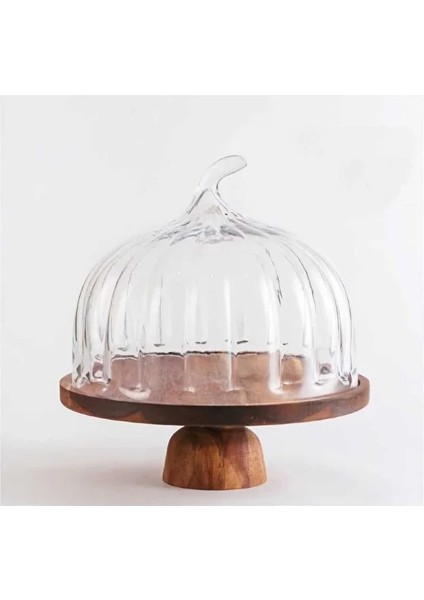 Miena 25X31 cm Ayaklı Akasya Cam Kek Fanus – Şık Sunum ve Taze Saklama 230125-2 fiyatları