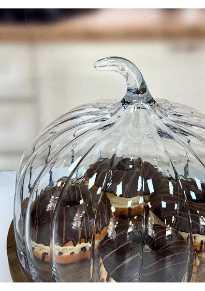 Miena 25X31 cm Ayaklı Akasya Cam Kek Fanus – Şık Sunum ve Taze Saklama 230125-2 modelleri