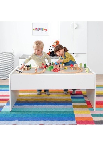 Dundra Çocuk Masası Beyaz Gri 119 x 57 x 52 cm fiyatları