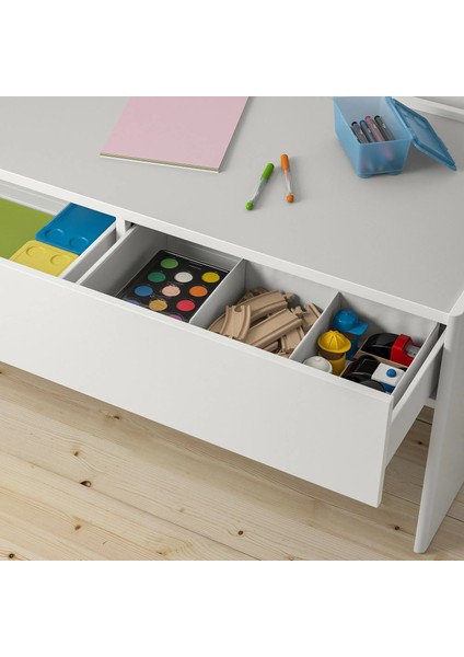 Dundra Çocuk Masası Beyaz Gri 119 x 57 x 52 cm modelleri