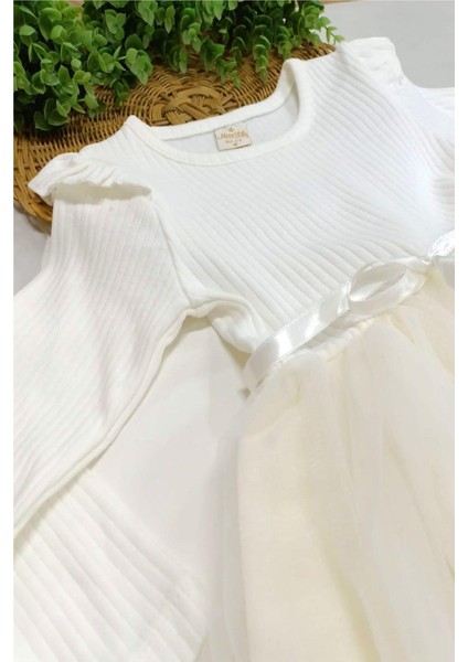 Kız Çocuk Tül Pamuklu Uzun Kol Özel Gün Doğum Günü Günlük Prenses Elbise fiyatları