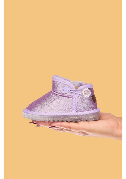 Aurora Kız Çocuk Bebek Simli Kışlık Taba Günlük Bot - Ortopedik Kaymaz Taban Sıcak Tutan Rahat Bot fiyatları