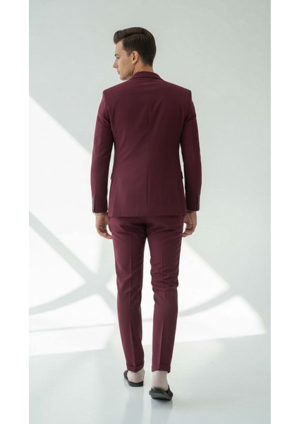 Erkek Tek Düğme Slim Fit Takım Elbise - Şık Ofis ve Davet Kombini fiyatları
