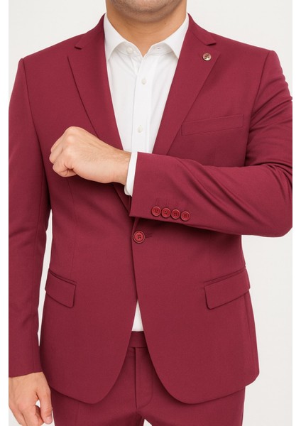 Erkek Tek Düğme Slim Fit Takım Elbise - Şık Ofis ve Davet Kombini indirimleri