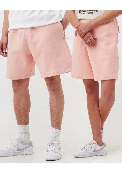Nrg Solo Swoosh Fleece Shorts Pamuklu Geniş Kesim Pembe Şort modelleri