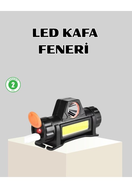 Buğz Kamp ve Doğa Için Şarjlı LED Baş Feneri – Mıknatıslı, Su Geçirmez