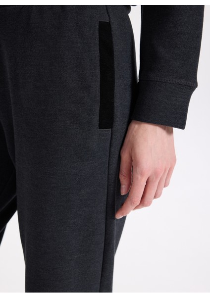 D5WL-EA3597 Antrasit Melanj Relaxed Düz Kadın Eşofman Altı fırsatları