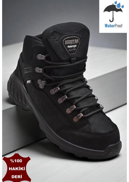 4107 Ortopedik Taban Su Geçirmez Hakiki Deri Outdoor Erkek Bot Ayakkabı Kışlık Bot