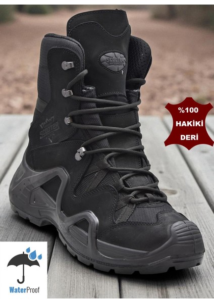 1490 Ortopedik Taban Su Geçirmez Hakiki Deri Erkek Bot Ayakkabı Askeri Tip Bot