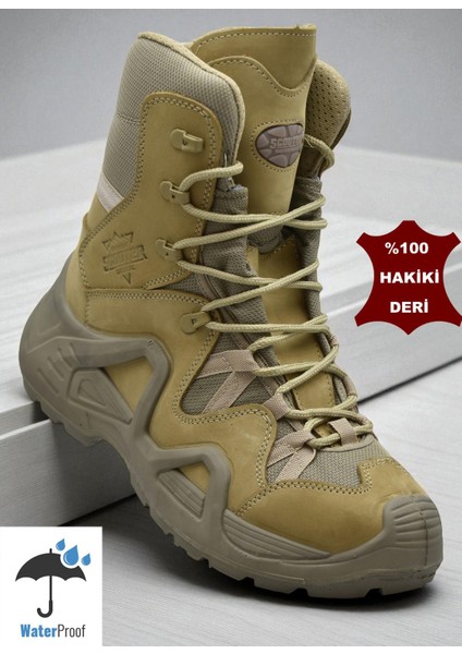 1490 Ortopedik Taban Su Geçirmez Hakiki Deri Erkek Bot Ayakkabı Askeri Tip Bot