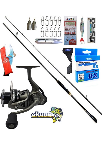 Okuma Acuador 4000 244CM 6-32GR Oslo Zen Pro Karbon Spin Olta Takımı Seti