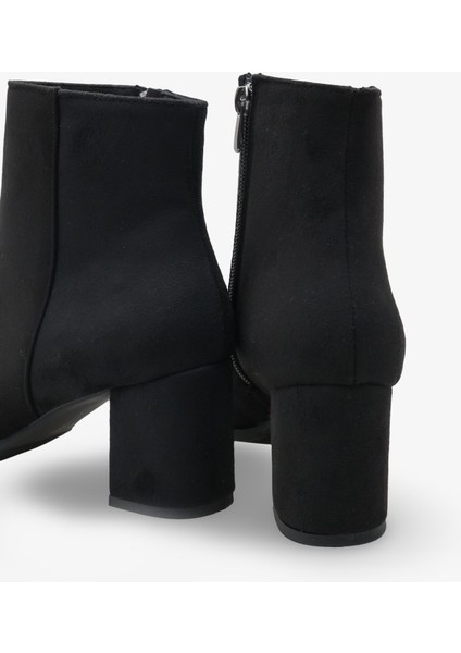 Melida Kadın Topuklu Bot Siyah Süet modelleri