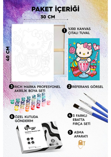 Milkshake Kitty Sayılarla Boyama Seti fiyatları