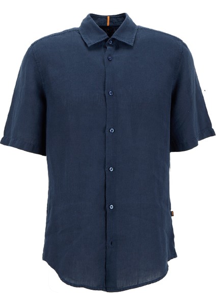 Regular Fit Gömlek Yaka Lacivert Erkek Gömlek Rash