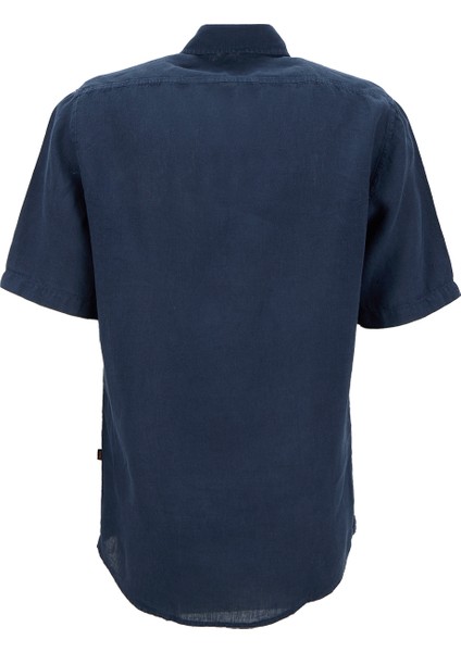 Regular Fit Gömlek Yaka Lacivert Erkek Gömlek Rash