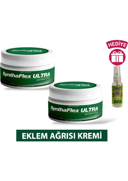Synthaflex Ultra Kas ve Eklem Gibi Vücut Ağrısı Rahatlatıcı Krem 100 ml x 2 Adet + Çörek Otu Yağı 30 ml Hediye
