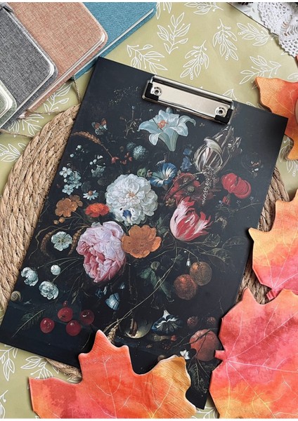 Dark Floral Sekreterlik ( Kağıt Tutucu )