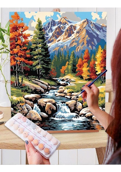 Dağ ve Dere Sayılarla Boyama Seti modelleri