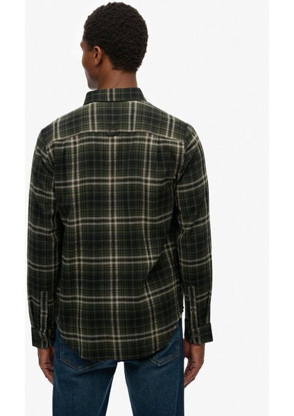 Regular Fit Haki Kareli Erkek Gömlek M4011047A-H7J indirimleri