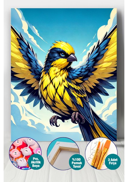 Sarı Kanarya Aşkına Sayılarla Boyama Seti