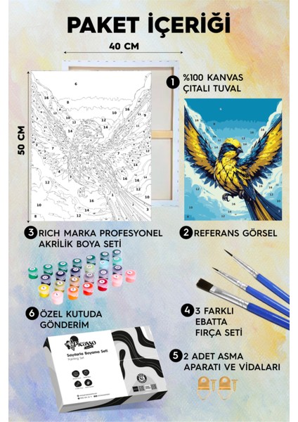 Sarı Kanarya Aşkına Sayılarla Boyama Seti fiyatları
