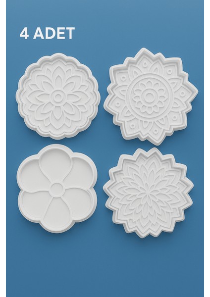 Mandala Desenli 3D Baskı Kek Kalıbı – Şık ve Dekoratif Kek Kalıbı (4’lü Set) fiyatları