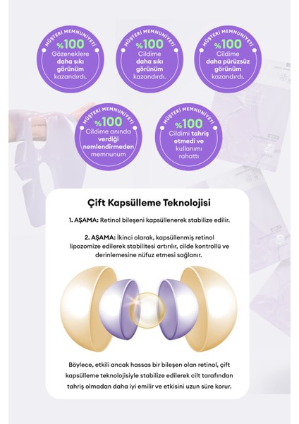 Retinol Içerikli 2 Adımlı Jel Maske Mıssha Time Revolution Retinol 1000 Shot 2 Step Solution Mask indirimleri