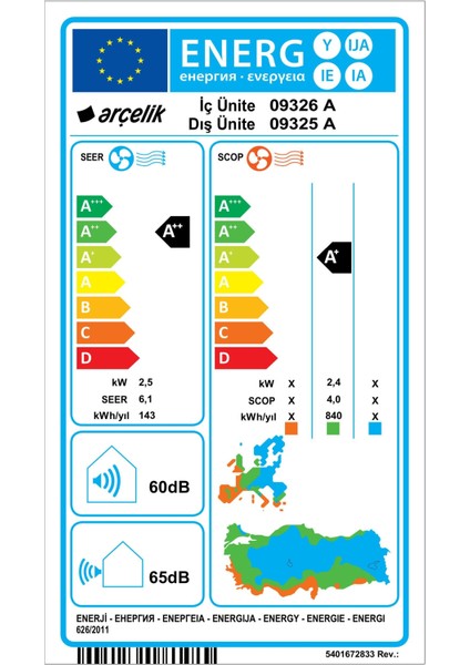 09325 A Ekolojik Inverter Klima 9.000 Btu/h Split Klima indirimleri