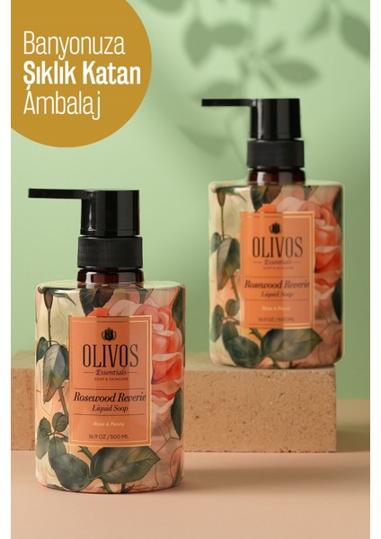 Gül Şakayık Kokulu Sıvı Sabun Sanat Koleksiyonu Tablo Gibi Şişeler Muhteşem Koku Yoğun Nemlendirici modelleri
