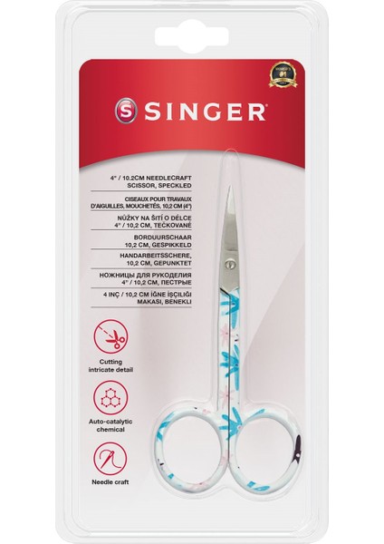 Kıvrık Uçlu Renkli Nakış Makası (4')