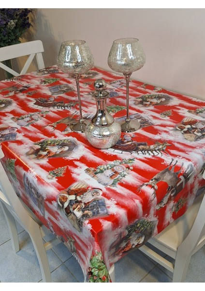 Yeni Yıl Desenli Elyaflı Pvc Masa Örtüsü – Silinebilir ve Su Geçirmez Muşamba fiyatları