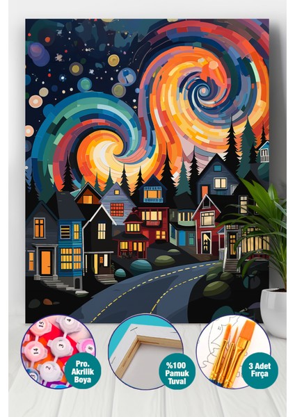 Şehrin Işıltısı Sayılarla Boyama Seti