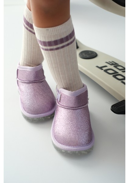 Aurora Kız Çocuk Bebek Simli Kışlık Taba Günlük Bot - Ortopedik Kaymaz Taban Sıcak Tutan Rahat Bot indirimleri