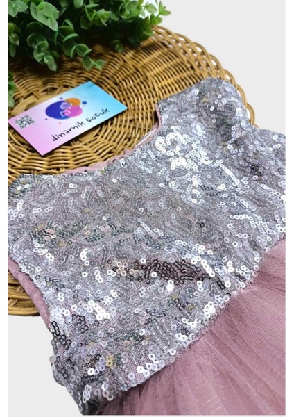 Kız Bebek/çocuk Pullu Kolsuz Tütülü Kuyruklu Astarlı Elbise Özel Gün Düğün Doğum Günü Bayram Prenses indirimleri