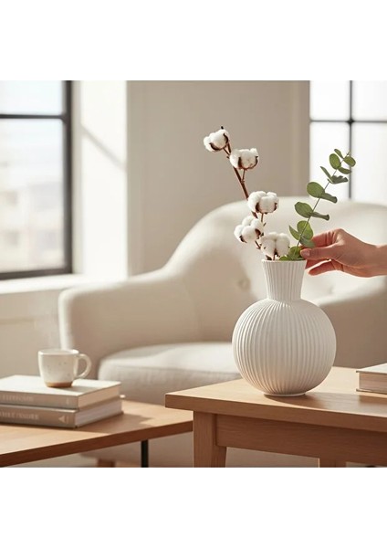 Mien Fiona 21 cm Seramik Vazo – Şık ve Modern Dekoratif Aksesuar XSD-0253 modelleri