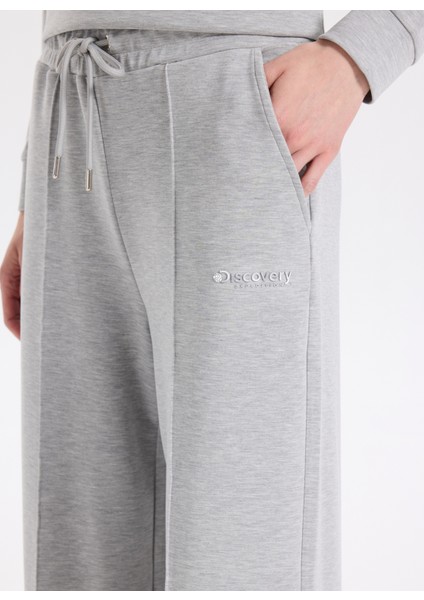 D5WL-EA3585 Gri Melanj Relaxed Düz Kadın Eşofman Altı fırsatları