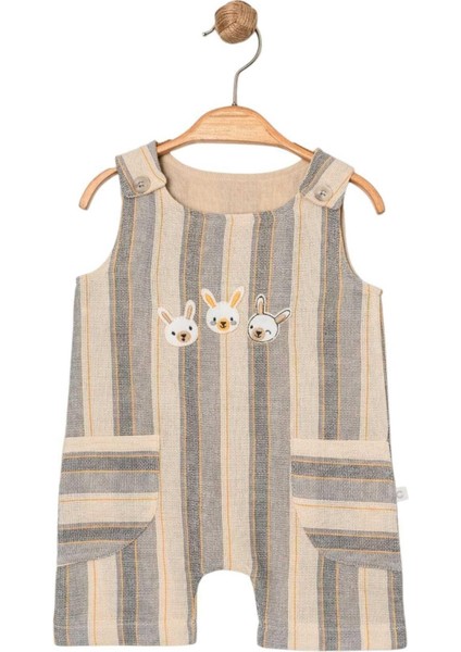 Bebek/çocuk Tavşan Nakışlı Ham Keten Kumaş Tulum Yazlık Kolsuz 0-3-6-9-12AYLIK modelleri