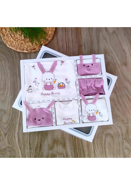 Kız Bebek %100 Pamuklu Pembe 10 Parça Hastane Çıkışı Zıbın Takımı Yenidoğan 0-3 Ay BBK8021 fiyatları