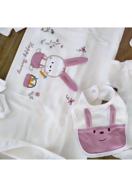 Kız Bebek %100 Pamuklu Pembe 10 Parça Hastane Çıkışı Zıbın Takımı Yenidoğan 0-3 Ay BBK8021 indirimleri