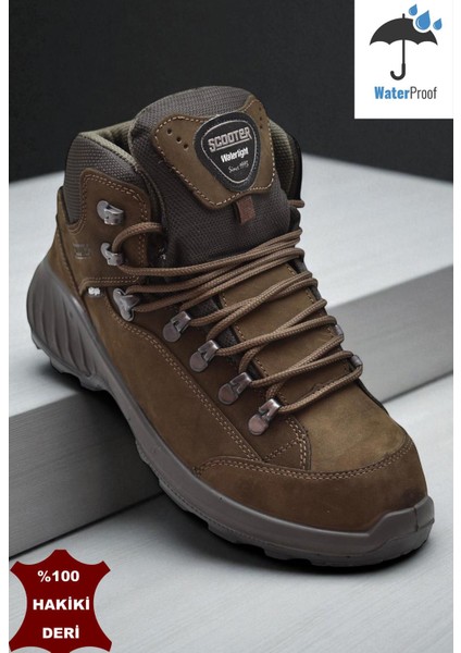 4107 Ortopedik Taban Su Geçirmez Hakiki Deri Outdoor Erkek Bot Ayakkabı Kışlık Bot