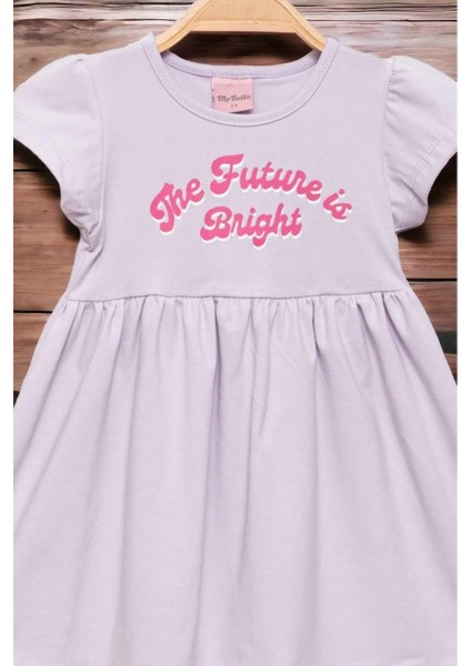 Kız Çocuk Baskılı Kısa Kollu Penye Elbise Yazlık fırsatları