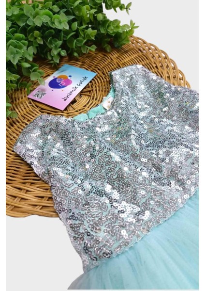 Kız Bebek/çocuk Pullu Kolsuz Tütülü Kuyruklu Astarlı Elbise Özel Gün Düğün Doğum Günü Bayram Prenses indirimleri