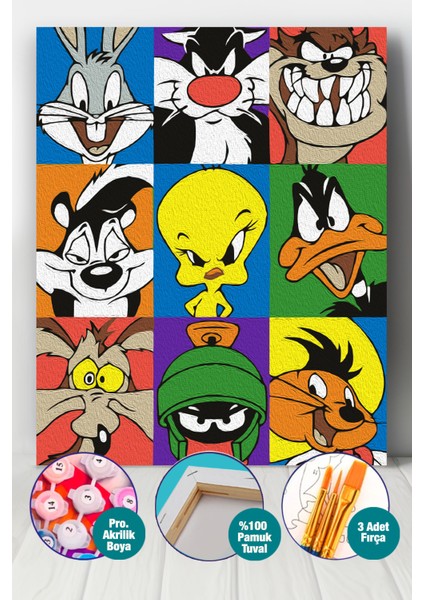 Sevimli Kahramanlar Sayılarla Boyama Seti